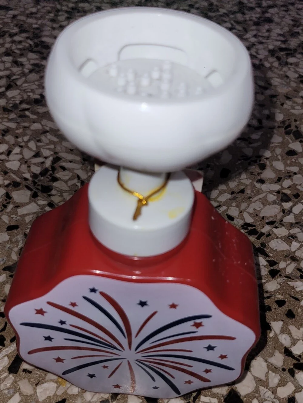 Soap Dispensar Red Whit And Blue With A Star Graphic On The Soap Push :)